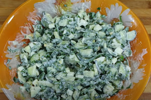 витаминный зеленый салат